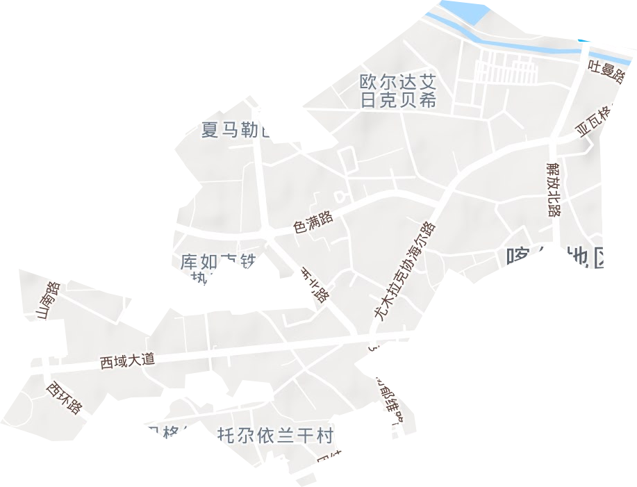 吾斯塘博依街道地形圖
