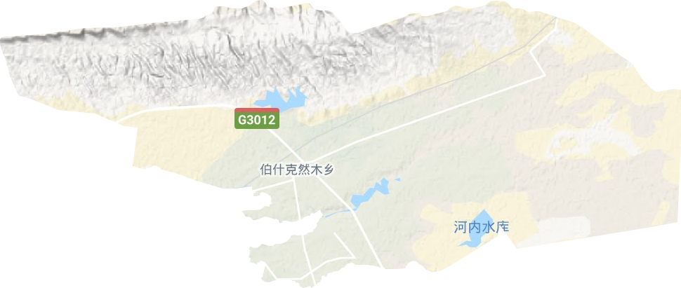 伯什克然木鄉(xiāng)地形圖