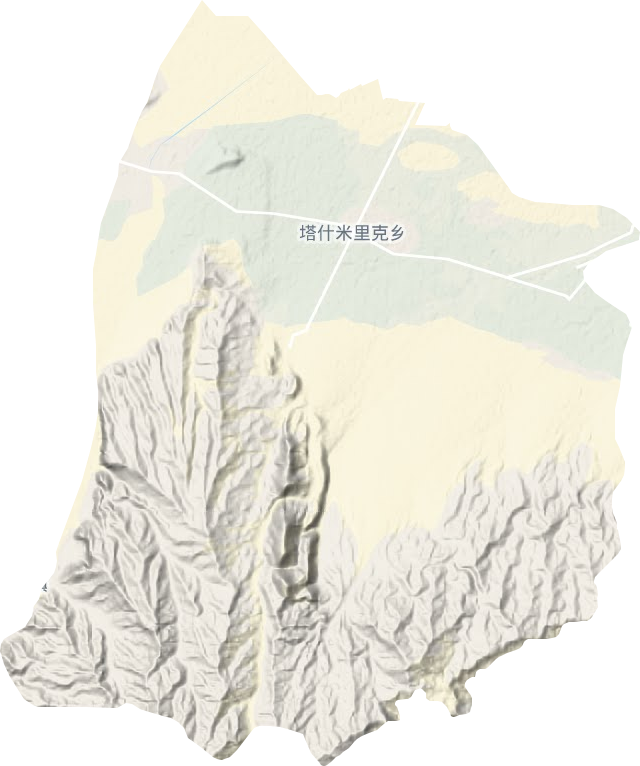 塔什米里克鄉地形圖