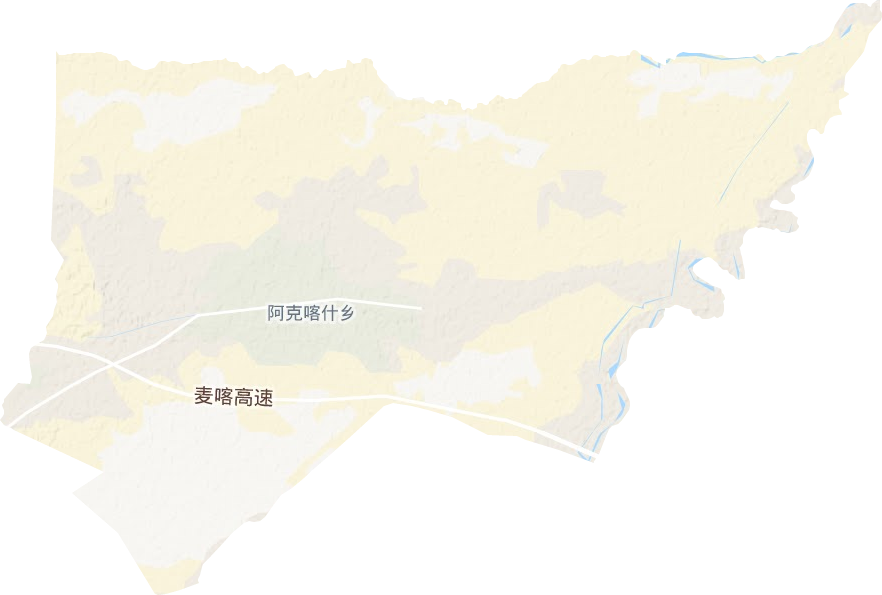 阿克喀什鄉地形圖