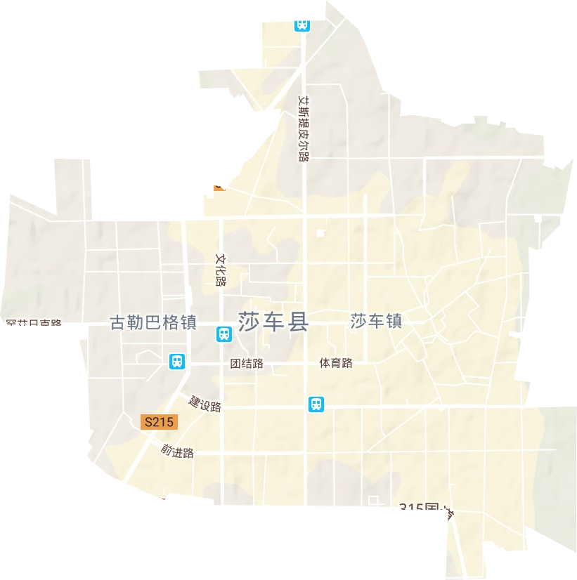 莎車鎮(zhèn)地形圖