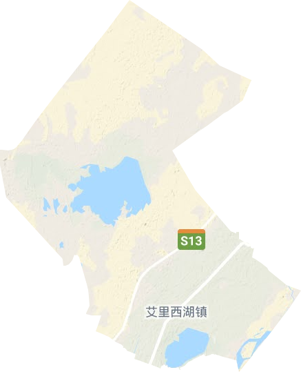 艾力西湖鎮地形圖