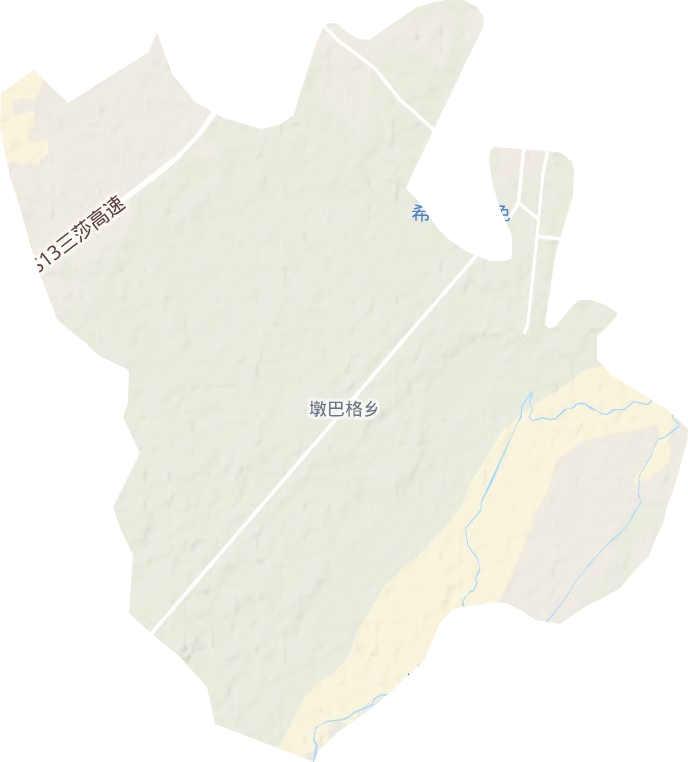 墩巴格鄉地形圖