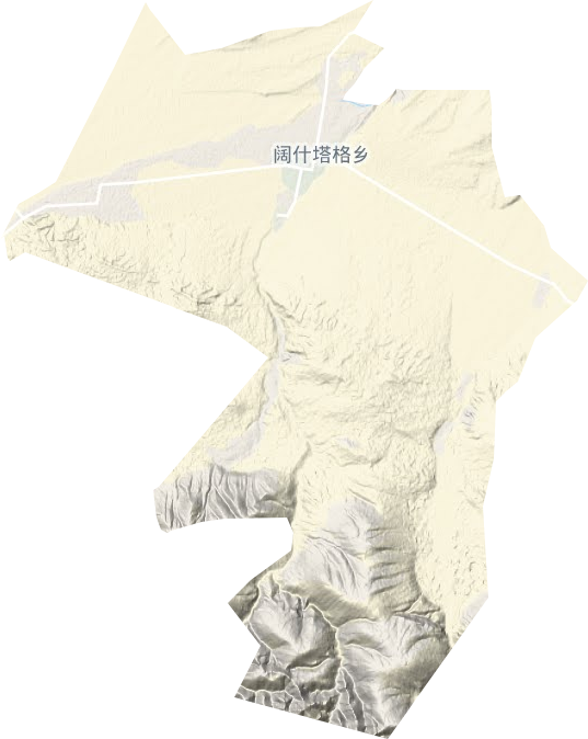 闊什塔格鄉地形圖