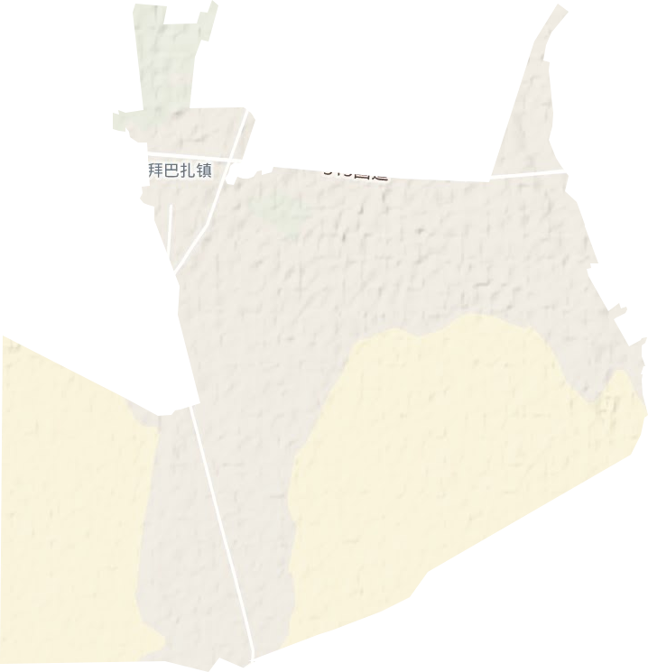 先拜巴扎鎮地形圖