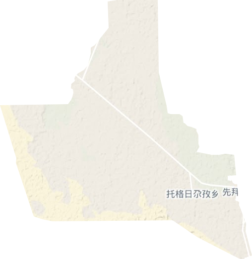 托格日尕孜鄉(xiāng)地形圖