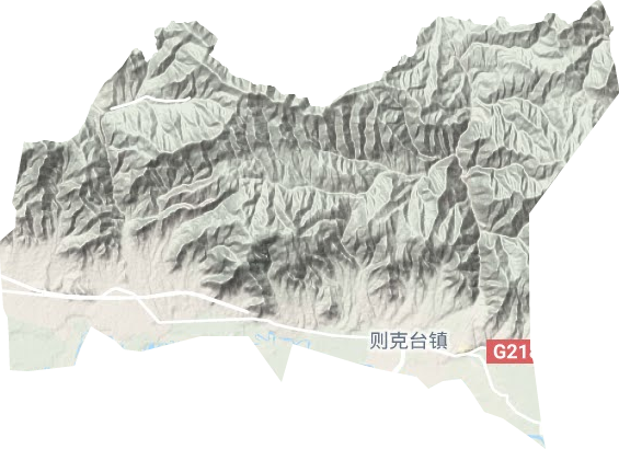 則克臺鎮(zhèn)地形圖