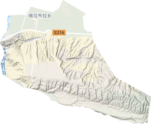 喀拉布拉鎮地形圖