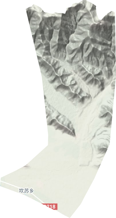 坎蘇鄉地形圖