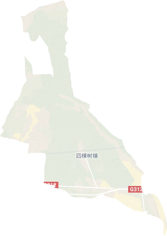 四棵樹鎮地形圖