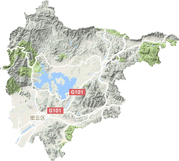 密云區地形圖
