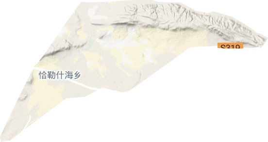 恰勒什海鄉地形圖