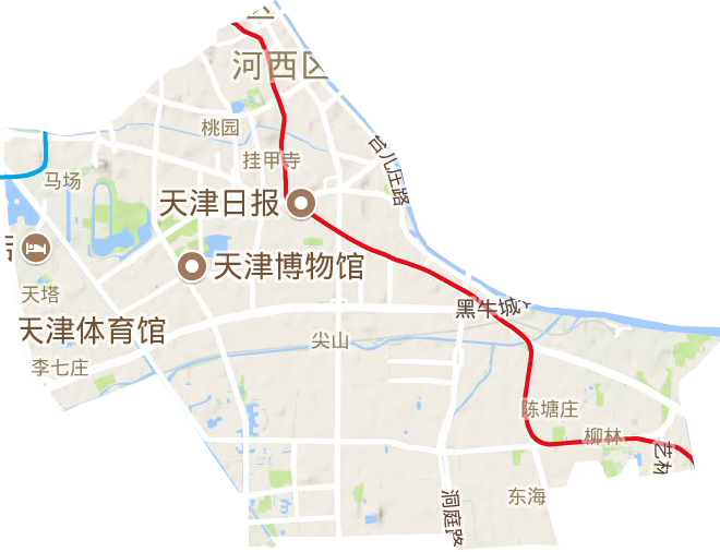 河西區地形圖