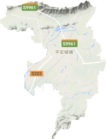 平安城鎮地形圖