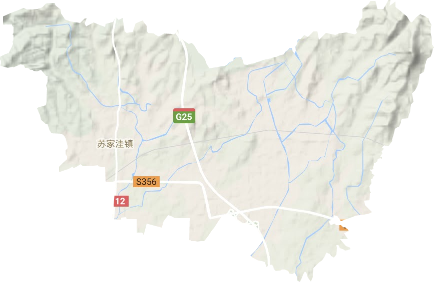 蘇家洼鎮地形圖