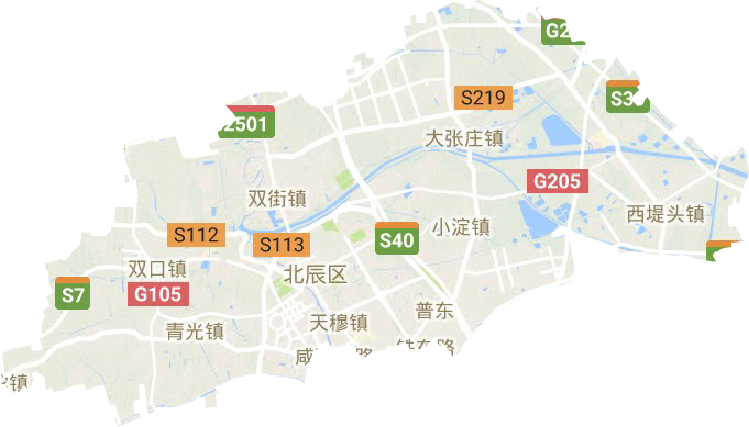 北辰區(qū)地形圖