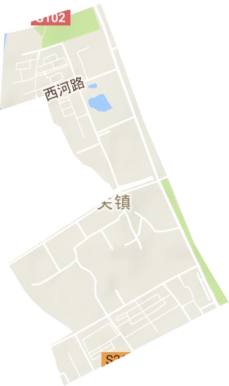 西街街道地形圖