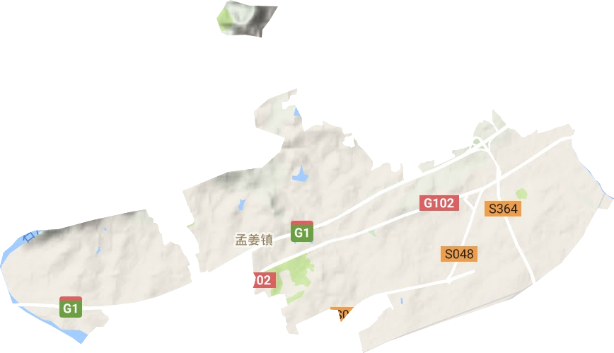 孟姜鎮地形圖