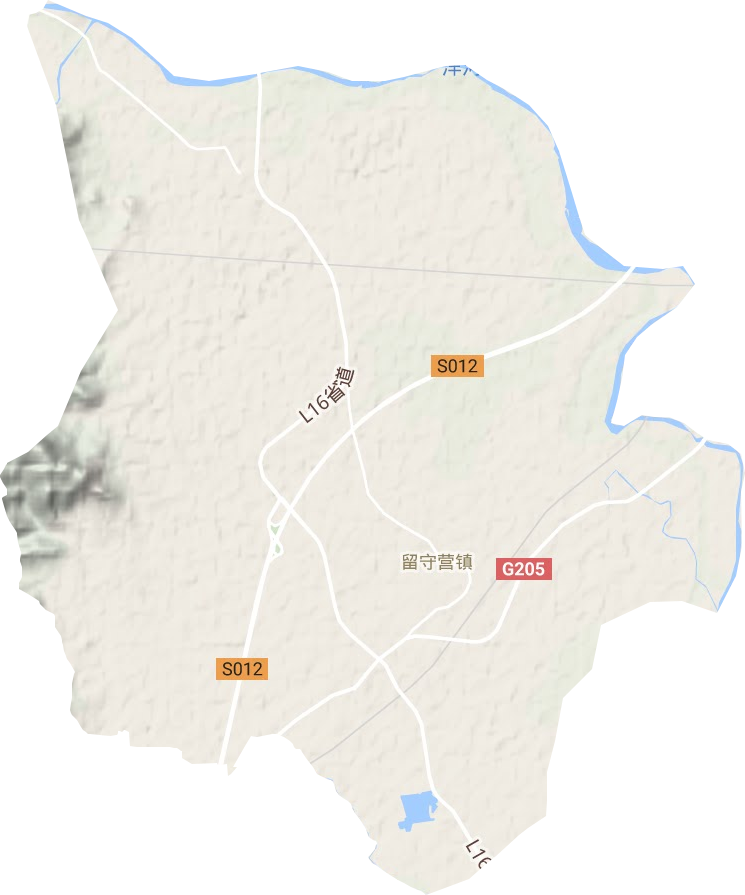 留守營鎮地形圖