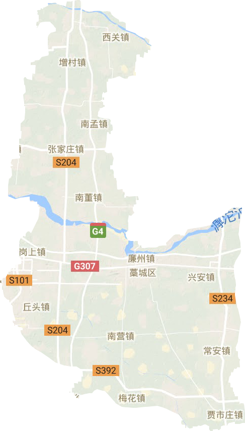 藁城區地形圖