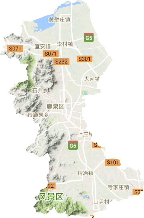 鹿泉區地形圖