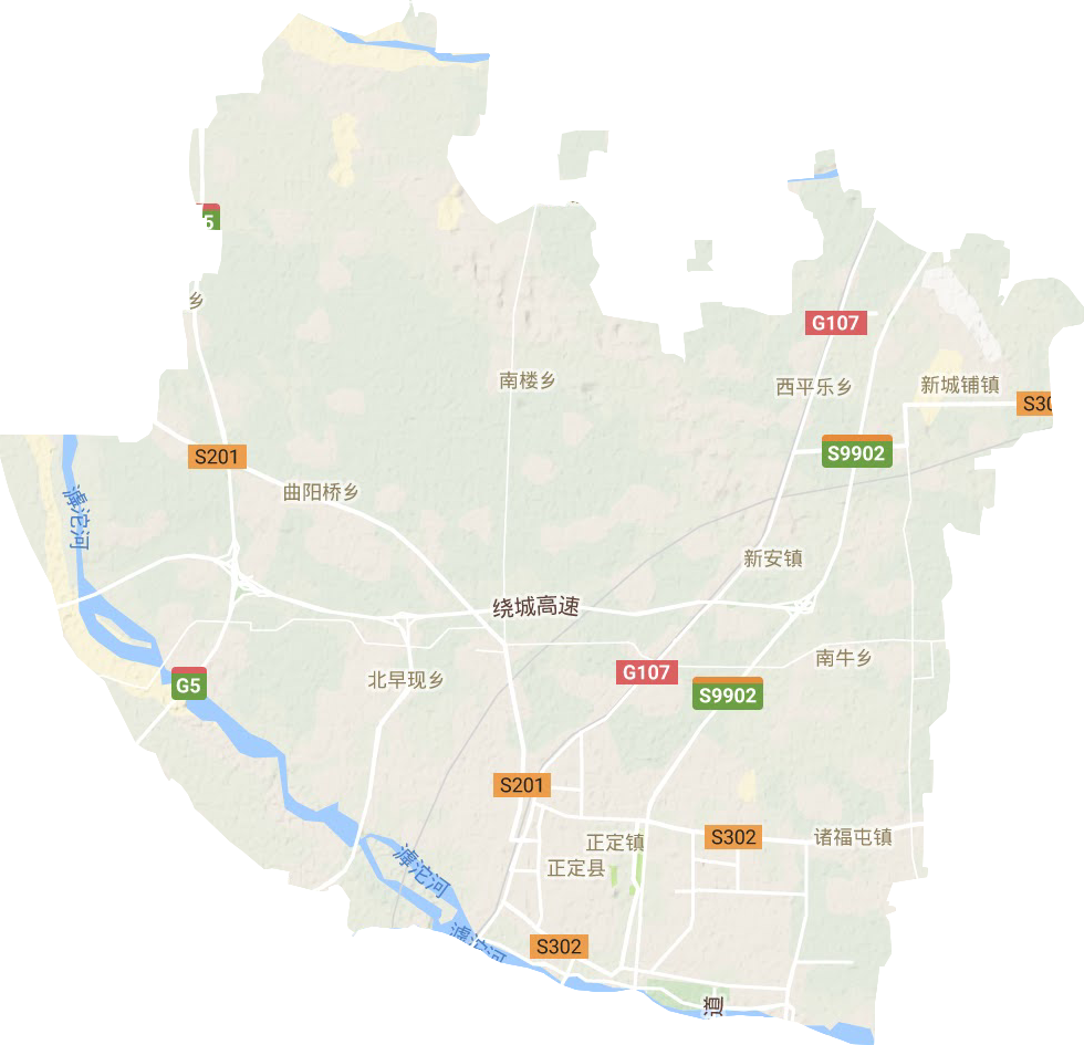 正定縣地形圖