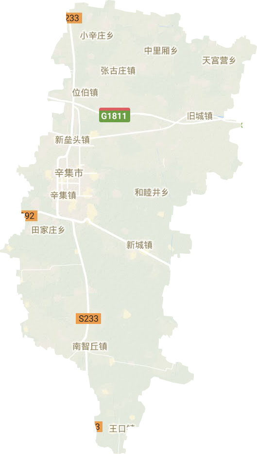 辛集市地形圖