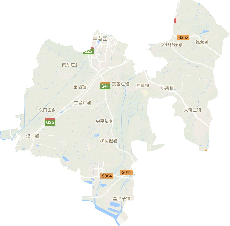 豐南區(qū)地形圖