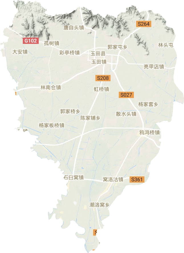 玉田縣地形圖