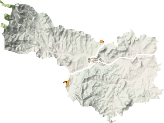 郝莊鎮地形圖