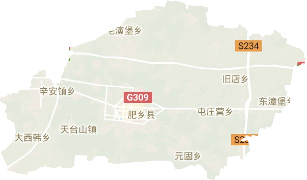 肥鄉區地形圖