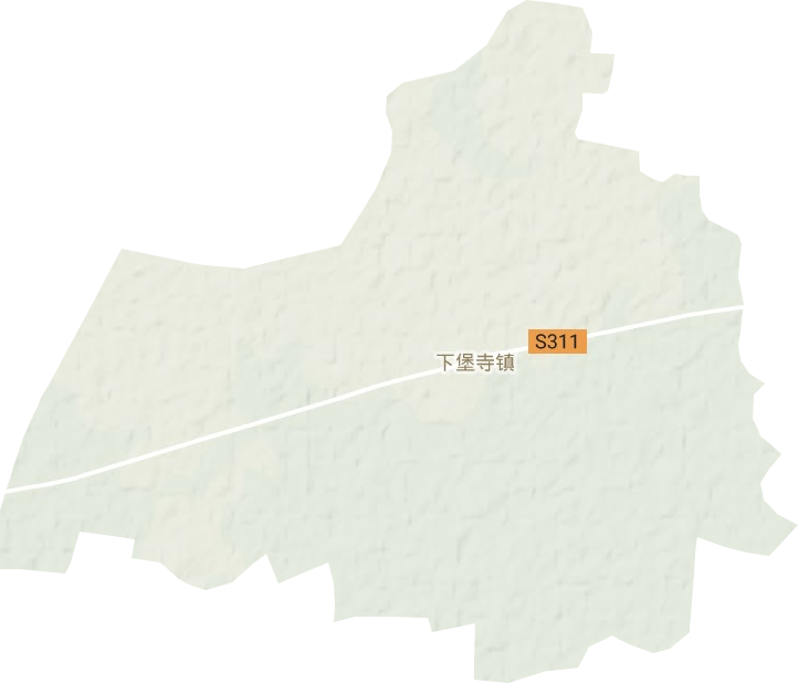 下堡寺鎮地形圖