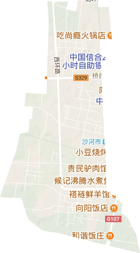 橋西街道地形圖