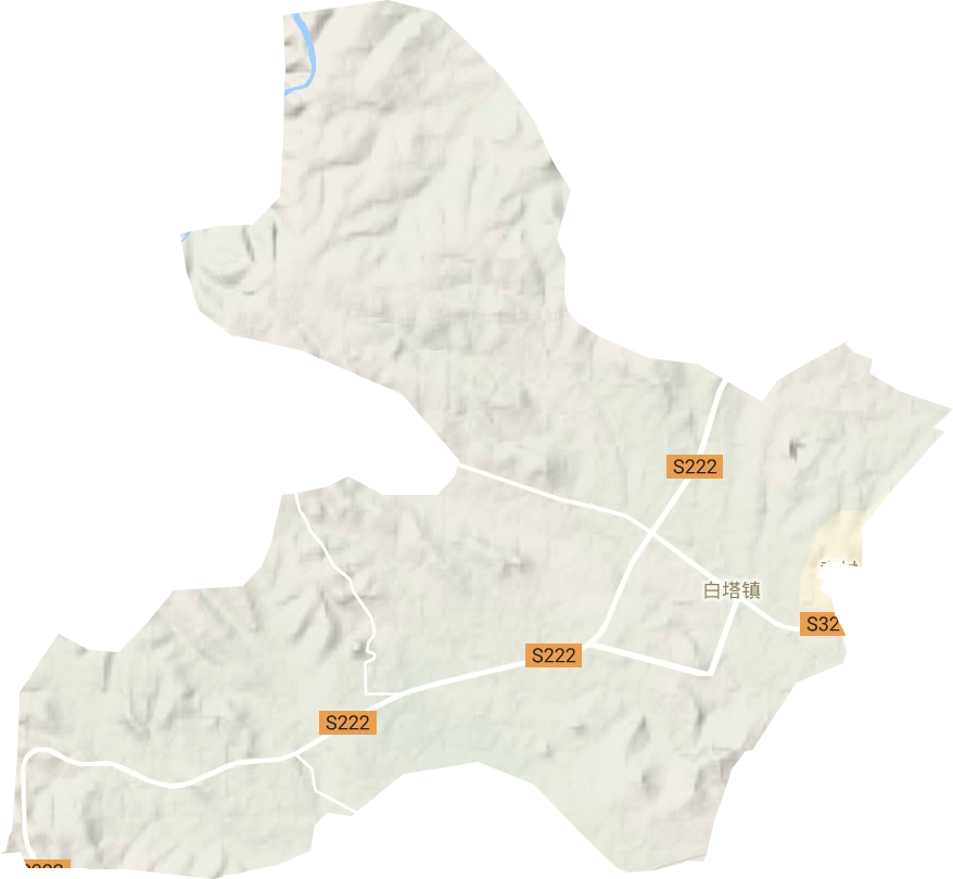 白塔鎮地形圖