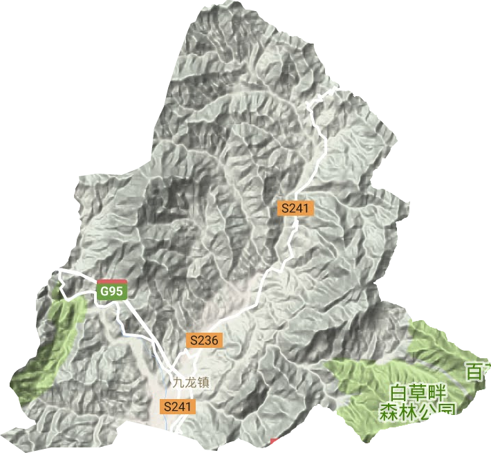 九龍鎮(zhèn)地形圖