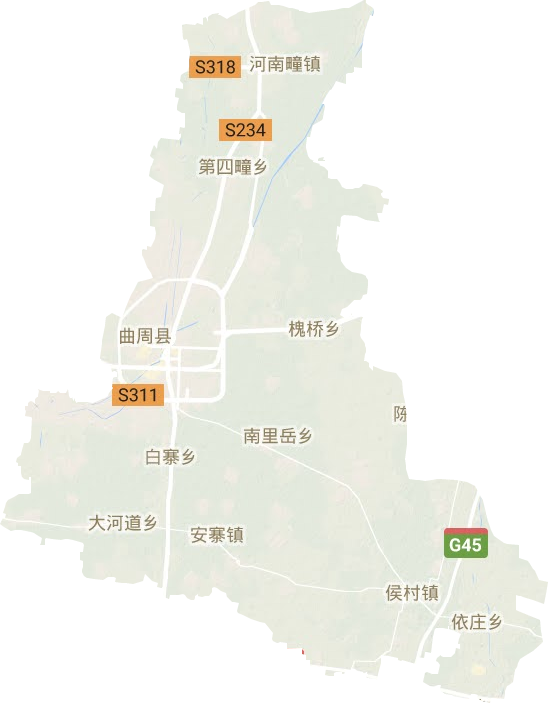 曲周縣地形圖