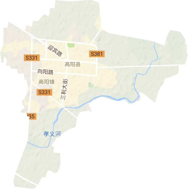 高陽(yáng)鎮(zhèn)地形圖