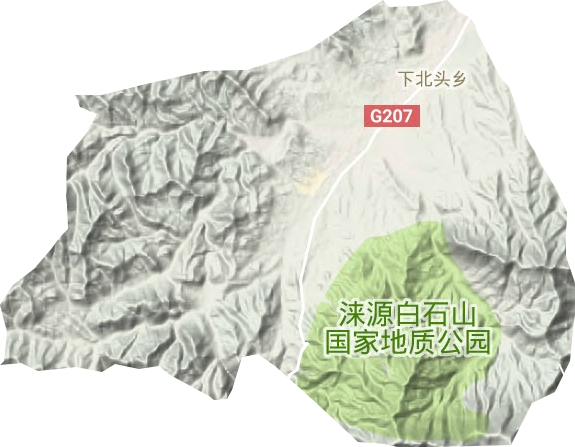 白石山鎮地形圖