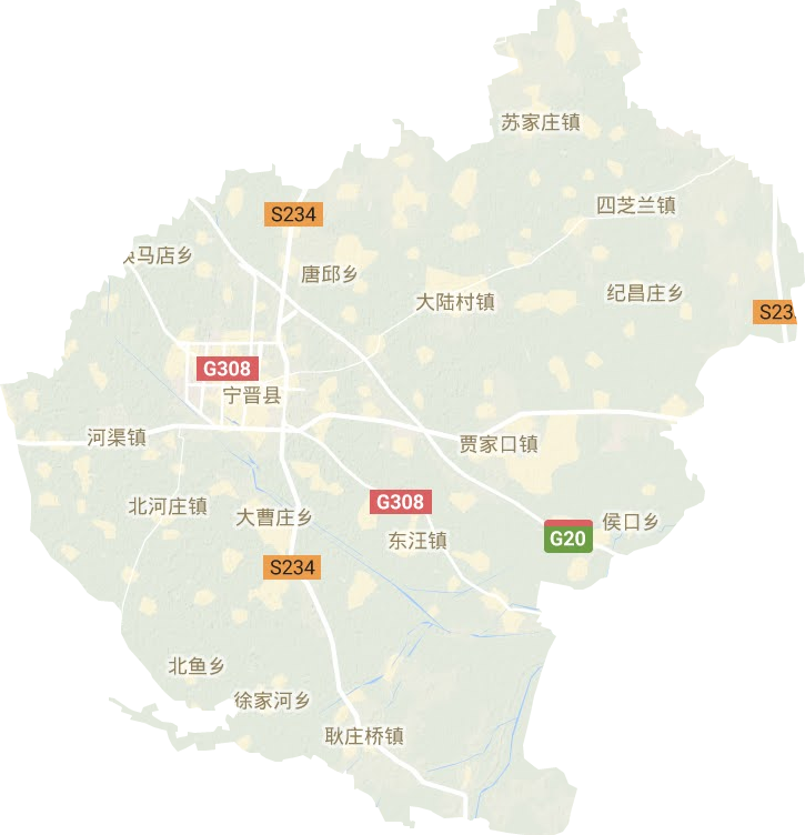 寧晉縣地形圖