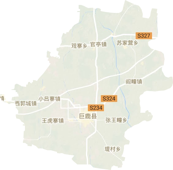 巨鹿縣地形圖