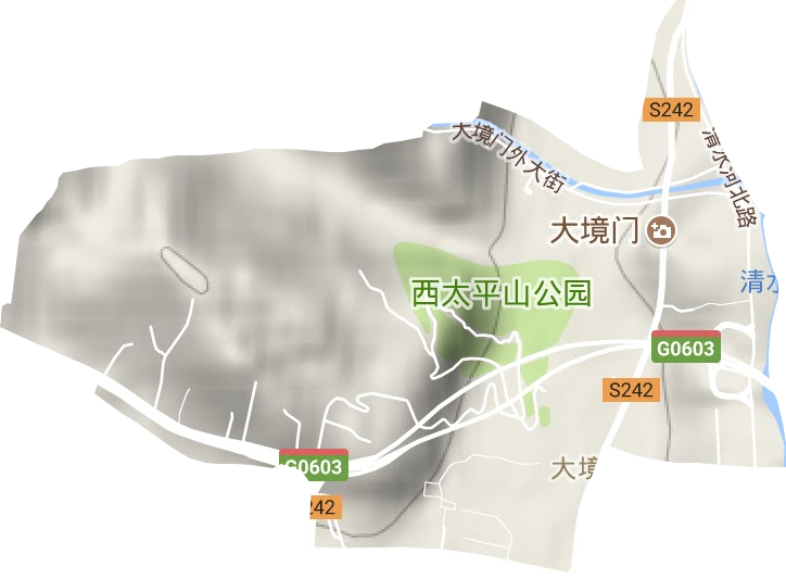大境門街道地形圖