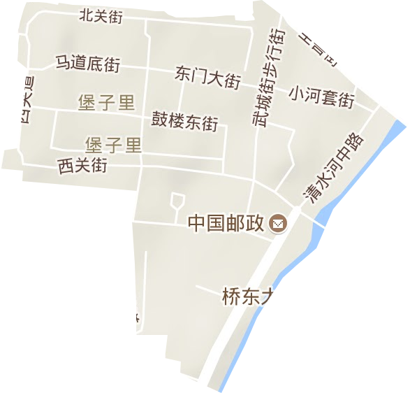 堡子里街道地形圖