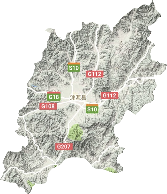 淶源縣地形圖