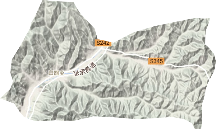 白旗鄉(xiāng)地形圖