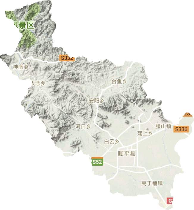 順平縣地形圖