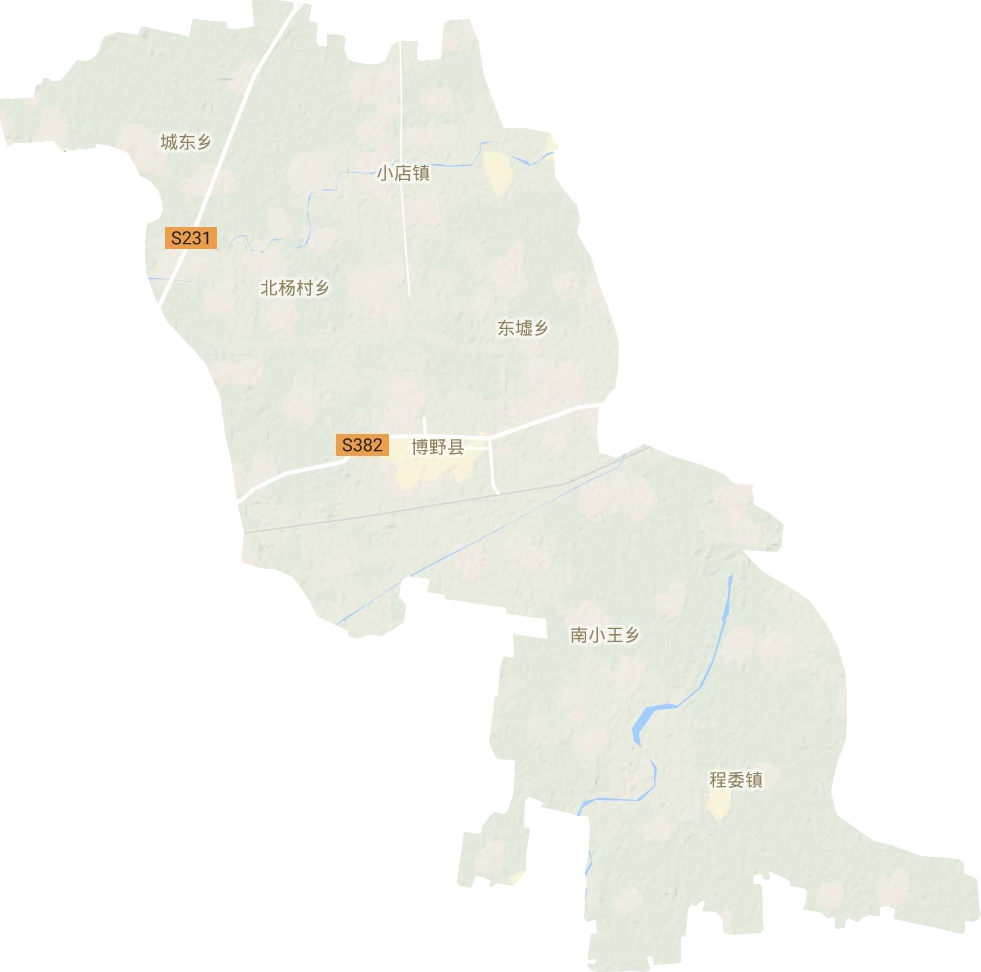 博野縣地形圖