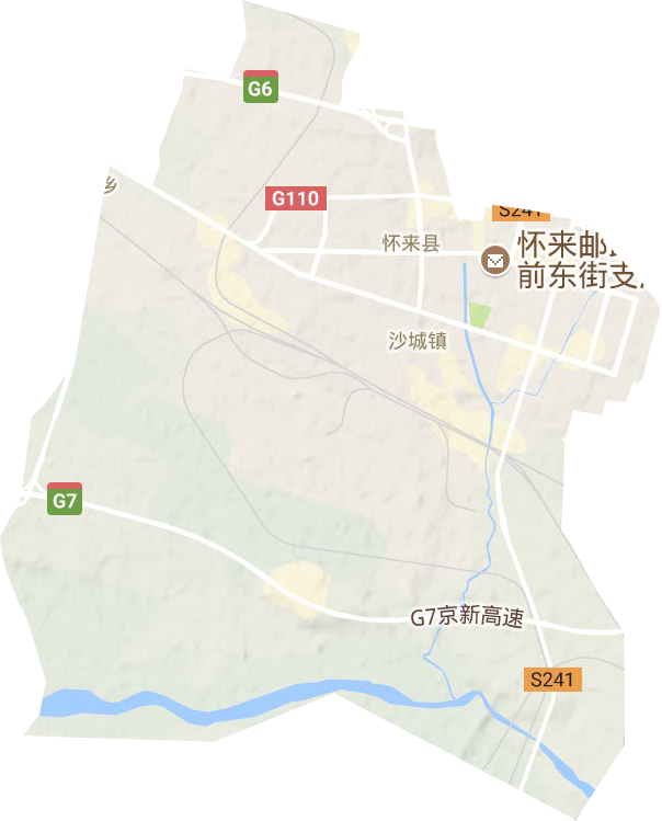 沙城鎮(zhèn)地形圖