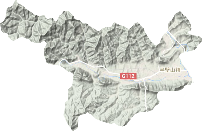 半壁山鎮地形圖