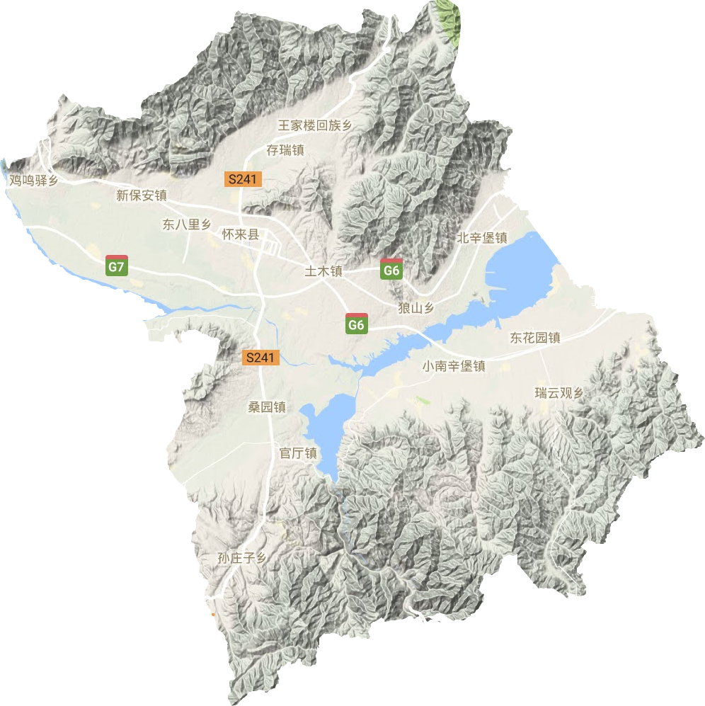 懷來縣地形圖