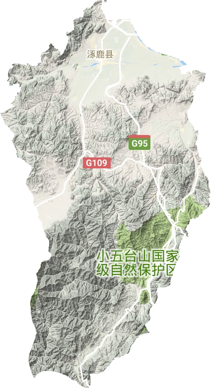 涿鹿縣地形圖